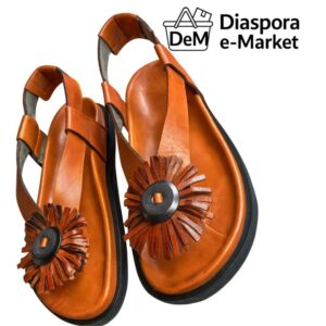 sandales en cuir artisanales ''fleur de soleil''